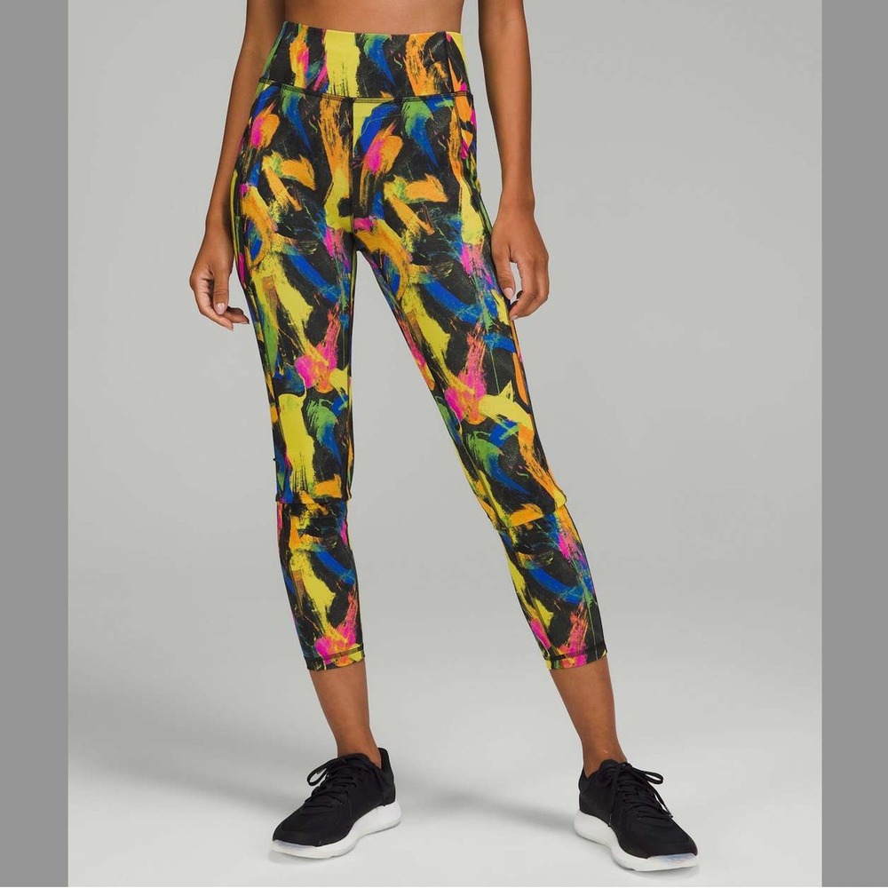 Lululemon Fast & Free High Rise Crop Hyper Flow Leggings SIZE 14